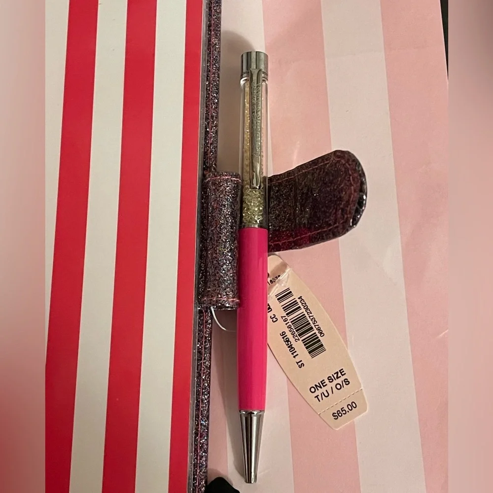 Victoria's Secret Pink Sparkle Angel Journal Diary W/ Sparkle Pen Note Pad